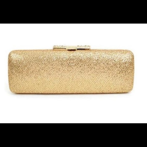 Handbags - Gold Glitter Clutch Evening Bag